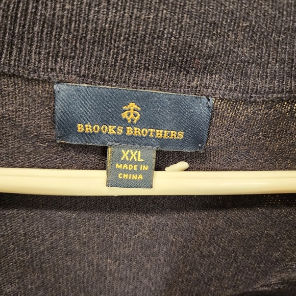 Brooks Brothers Vintage Men's Navy Blue Wool Blend quarter zip sweater size XXL - Picture 11 of 13